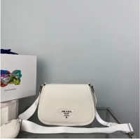 Good Product Prada Leather shoulder bag 1AD229 White