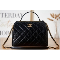 Luxurious Best Price Chanel BOWLING BAG AS3740 black