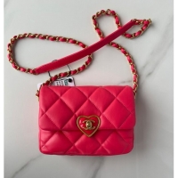 Good Looking Chanel MINI FLAP BAG AS3979 red