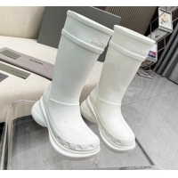 Best Grade Balenciaga Crocs Rubber Rain Boots White 2103103