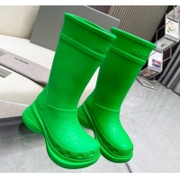 Good Looking Balenciaga Crocs Rubber Rain Boots Green 2103104