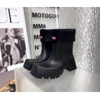 Best Price Balenciaga Hunrer Trooper Rubber Rain Boots Black 2103106