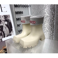 Best Product Balenciaga Hunrer Trooper Rubber Rain Boots White 2103109