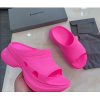 Durable Balenciaga Rubber Pool Crocs Slide Sandals Pink 2261148