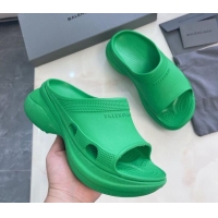 Trendy Design Balenciaga Rubber Pool Crocs Slide Sandals Green 2261150