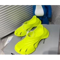 Best Price Balenciaga Logo Pool Slides Sandals Neon Green 419007