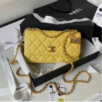 Low Cost CHANEL WALLET ON CHAIN AP3318 yellow