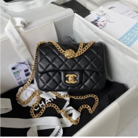 Luxury Cheap Chanel MINI FLAP BAG AS4040 black