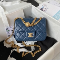 Top Design Chanel MINI FLAP BAG AS4040 blue