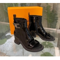 Good Product Louis Vuitton Moonlight Ankle Boots in Patent Leather 1AA1YM Black 108051