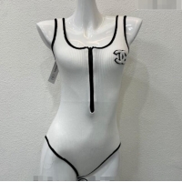 ​Popular Style Chanel Knit Swimwear with Zip CH0408 White 2023