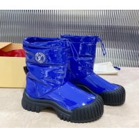 Discount Louis Vuitton Ruby Flat Half Boots Blue 120334