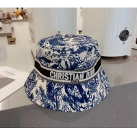 Low Cost Dior Toile de Jouy Reverse Bucket Hat D0126 Blue 2023