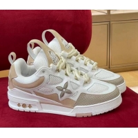 Lowest Price Louis Vuitton LV Skate Sneakers in Monogram Mesh Beige/White 1223111