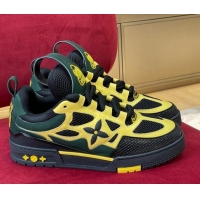 Good Quality Louis Vuitton LV Skate Sneakers in Monogram Mesh Black/Yellow 1223113