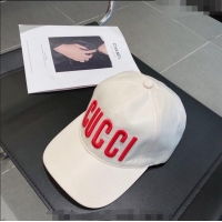 Well Crafted Gucci Baseball Hat G040703 White 2023