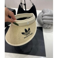 Buy Cheap Adidas x Balenciaga Visor Hat 0407 Beige/White 2023