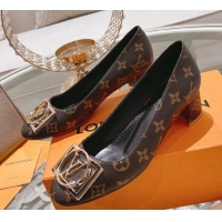 Classic Hot Louis Vuitton Madeleine Pumps 4.5cm in Monogram Canvas Brown 122735