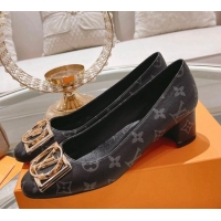 Good Quality Louis Vuitton Madeleine Pumps 4.5cm in Monogram Canvas Black 2122736