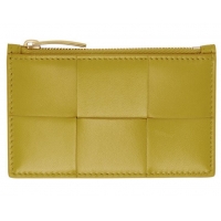 Famous Brand Bottega Veneta Intreccio Card Case 37035 Yellow