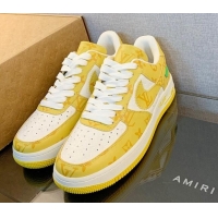 Purchase Louis Vuitton x Nike "Air Force 1" Low Sneakers in Monogram Leather Yellow 1229103