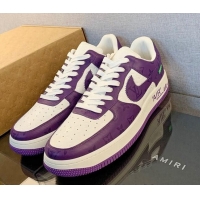 Good Quality Louis Vuitton x Nike "Air Force 1" Low Sneakers in Monogram Leather Purple 1229104