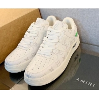 Pretty Style Louis Vuitton x Nike "Air Force 1" Low Sneakers in Monogram Canvas and Leather White 1229105