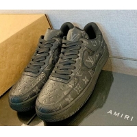 Durable Louis Vuitton x Nike "Air Force 1" Low Sneakers in Monogram Canvas and Leather All Black 1229108