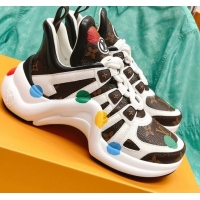 Top Design Louis Vuitton LV X YK LV Archlight Sneakers with Painted Dots White/Monogram Canvas 013022