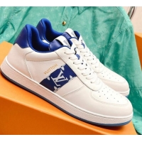 Hot Style Louis Vuitton Men's Rivoli Sneakers White/Blue 013031