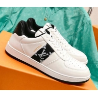 Stylish Louis Vuitton Men's Rivoli Sneakers White/Black 013033