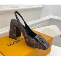 Good Looking Louis Vuitton Shake Slingback Pumps 8.5cm in Monogram Canvas with LV Twist 208112