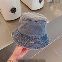 Good Quality Chanel Denim Bucket Hat 040702 Blue 2023