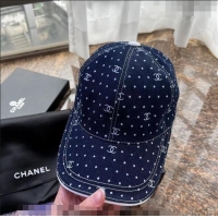 Promotional Chanel CC Denim Baseball Hat CH0407 Black 2023