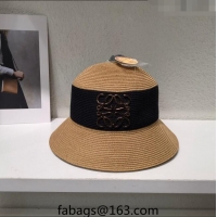 Top Design Loewe Bucket Straw Hat L021610 Black 2023