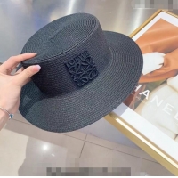 Luxury Cheap Loewe Straw Hat 030813 Black 2023