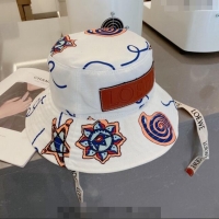 Unique Style Loewe Print Bucket Hat 030808 White 2023