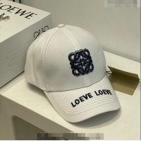 Good Taste Loewe Anagram Baseball Hat L0407 White 2023