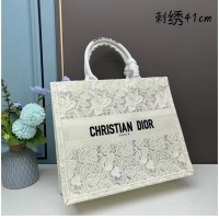 Top Quality LARGE DIOR BOOK TOTE Effect M1286ZSEL White