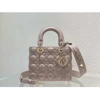 Promotional SMALL LADY DIOR MY ABCDIOR BAG Cannage Lambskin M0538ONG Powder Pink