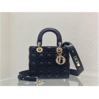 Well Crafted SMALL LADY DIOR MY ABCDIOR BAG Cannage Lambskin M0538ONG black