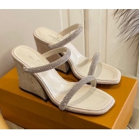 Fashion Louis Vuitton Appeal Wedge Slide Sandals 9.5cm White 022873