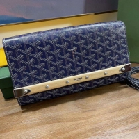 Discount Goyard Original Monte-Carlo Clutch With Leather Strap 8981 Navy Blue