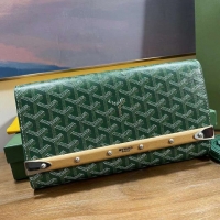 Best Price Goyard Original Monte-Carlo Clutch With Leather Strap 8981 Green