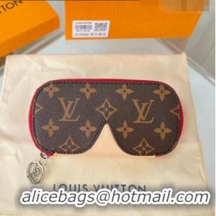 Super Quality Louis Vuitton GM Sunglasses Case Monogram Canvas M91412 Red 2022