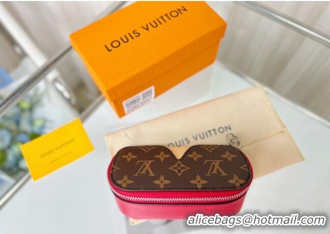 Super Quality Louis Vuitton GM Sunglasses Case Monogram Canvas M91412 Red 2022