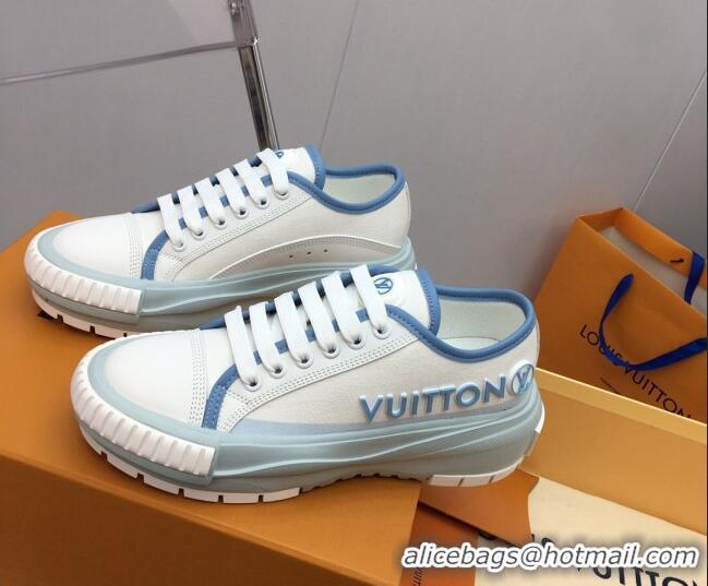 Best Price Louis Vuitton Lv Squad Low-top Sneakers in Printed Canvas Blue 022888