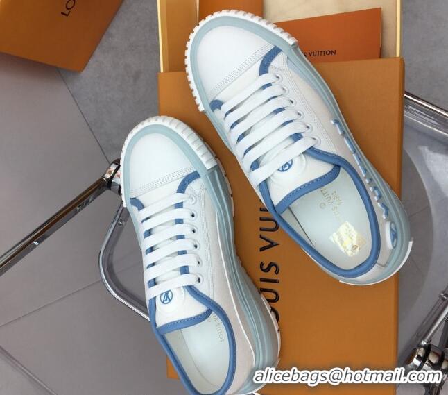 Best Price Louis Vuitton Lv Squad Low-top Sneakers in Printed Canvas Blue 022888