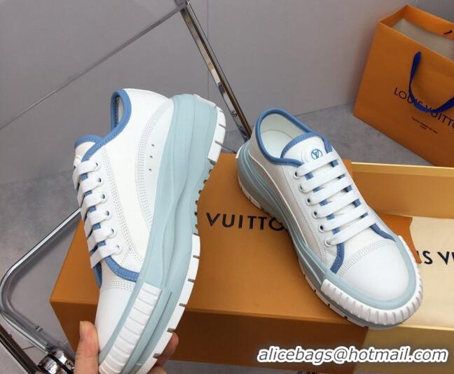 Best Price Louis Vuitton Lv Squad Low-top Sneakers in Printed Canvas Blue 022888