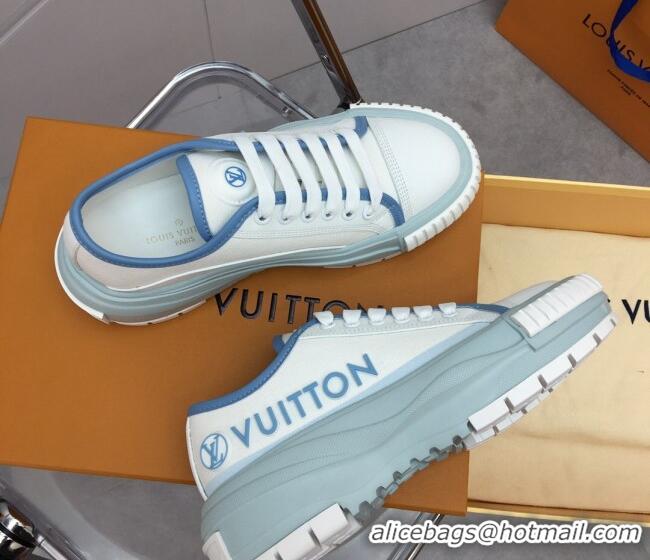 Best Price Louis Vuitton Lv Squad Low-top Sneakers in Printed Canvas Blue 022888